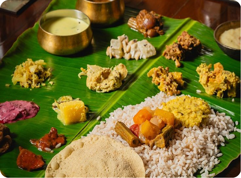 Sattvic meals by the Ganges